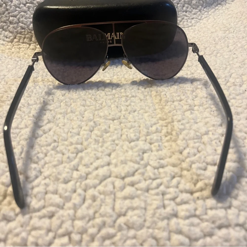 BALMAIN BL 2103 C02 Gunmetal Black Authentic Sunglasses 59-13 W/case - Picture 3 of 7